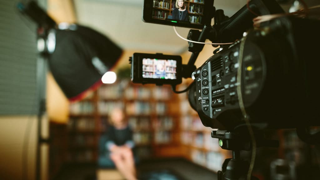 Professional video production and media studio environment